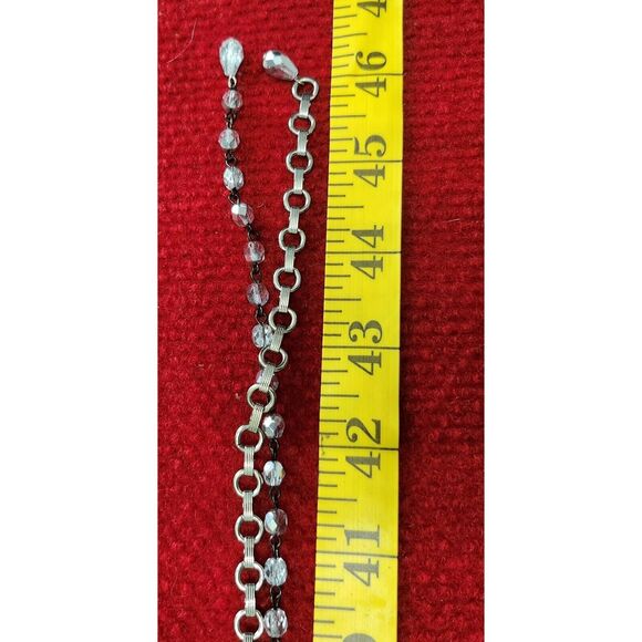 Luxe Crystal Pendant Necklace With Rhinestone Chain & Adjustable Length - Picture 3 of 15